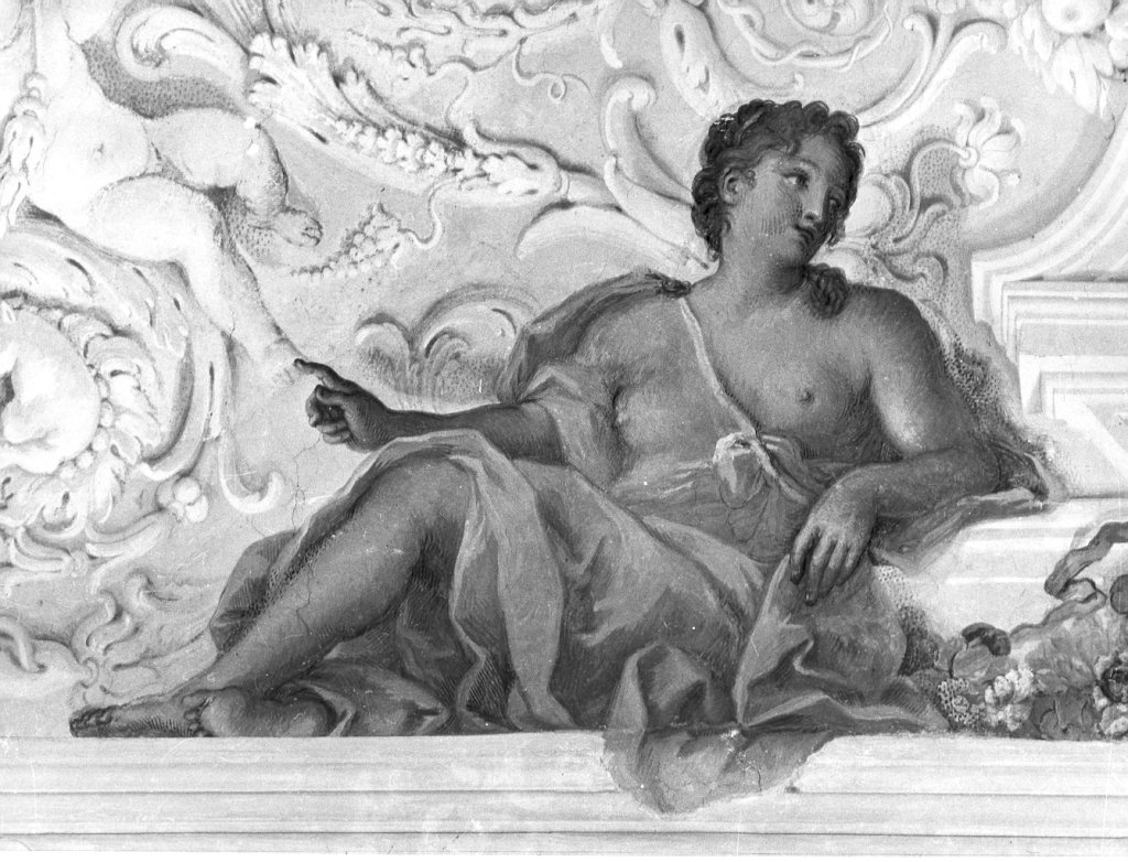 Figura femminile distesa (dipinto) by Calandrucci Giacinto (attribuito) (sec. XV
